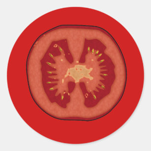 Pegatina personalizado de tomate Slice