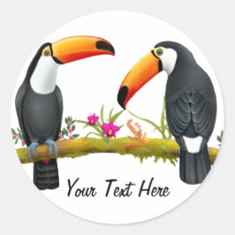 Pegatina Personalizado de Toucanes Tropicales