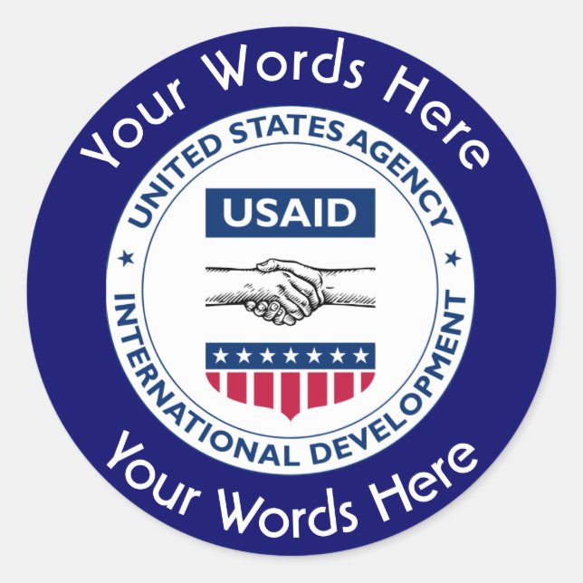 Pegatina Personalizado de USAID (Anverso)