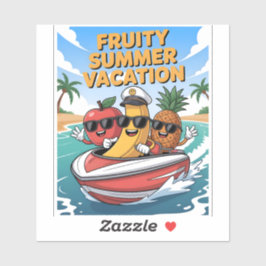 Pegatina Personalizado de vacaciones de verano de frutas Pe
