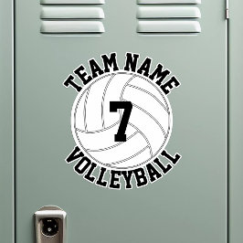 Pegatina Personalizado de Voleibol Team Name & Player Numbe