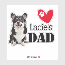 Pegatina personalizado de Welsh Corgi Dad