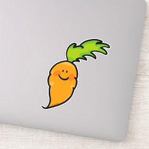 Pegatina personalizado de zanahoria de verduras divertidas