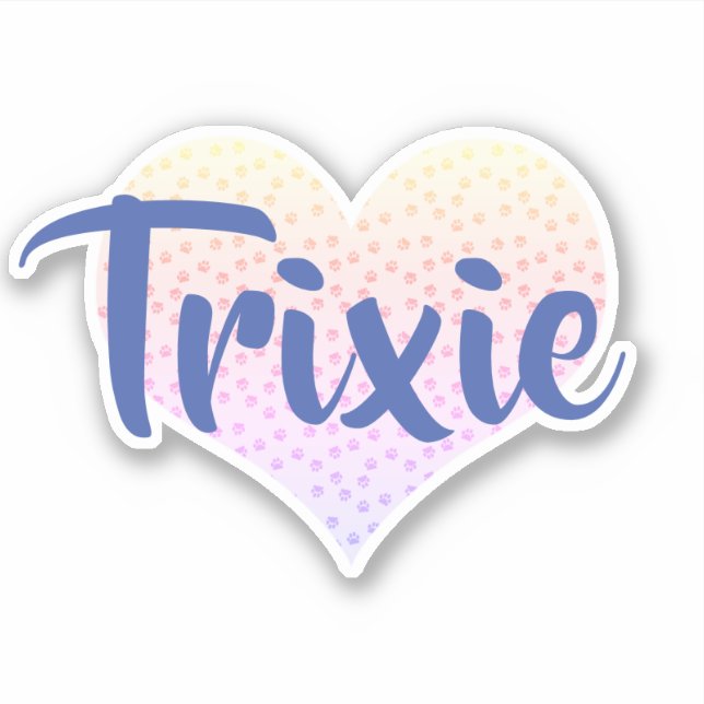 Pegatina personalizado del corazón de huella digit (Anverso)