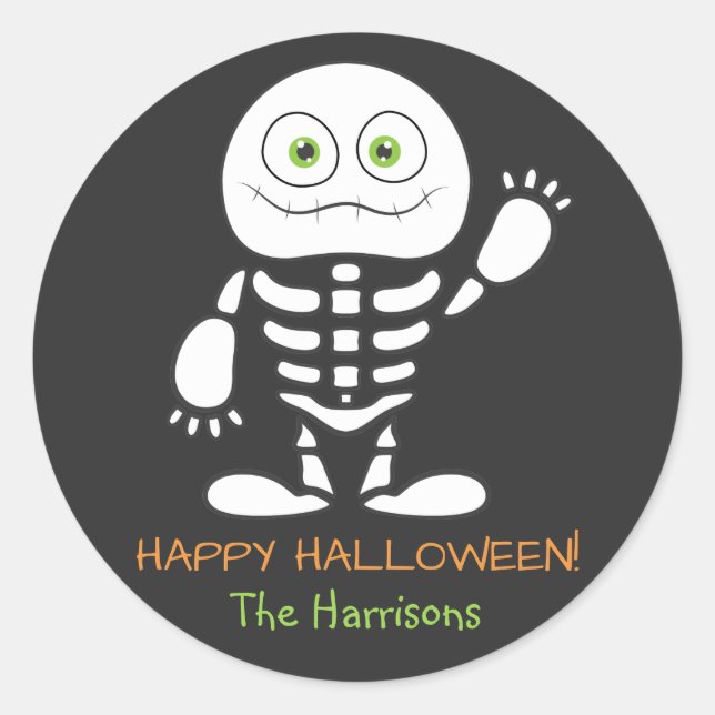 Pegatina personalizado del esqueleto (Anverso)