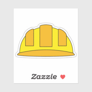 Pegatina Personalizado del Gorra duro amarillo