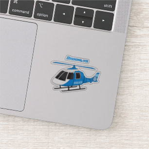 Pegatina Personalizado del helicóptero del helicóptero del 