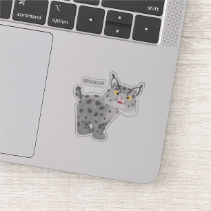 Pegatina Personalizado del lince del bobcat medio