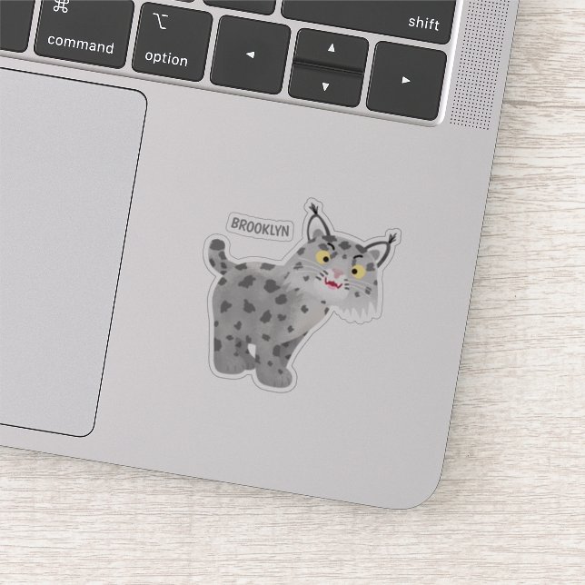 Pegatina Personalizado del lince del bobcat medio (Detalle)