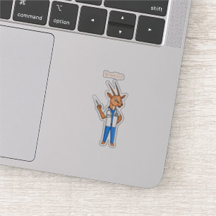 Pegatina Personalizado del médica del antílope de Gemsbok