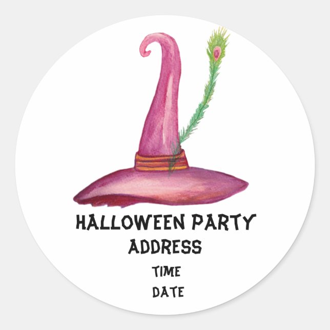 Pegatina Personalizado del partido Halloween (Anverso)