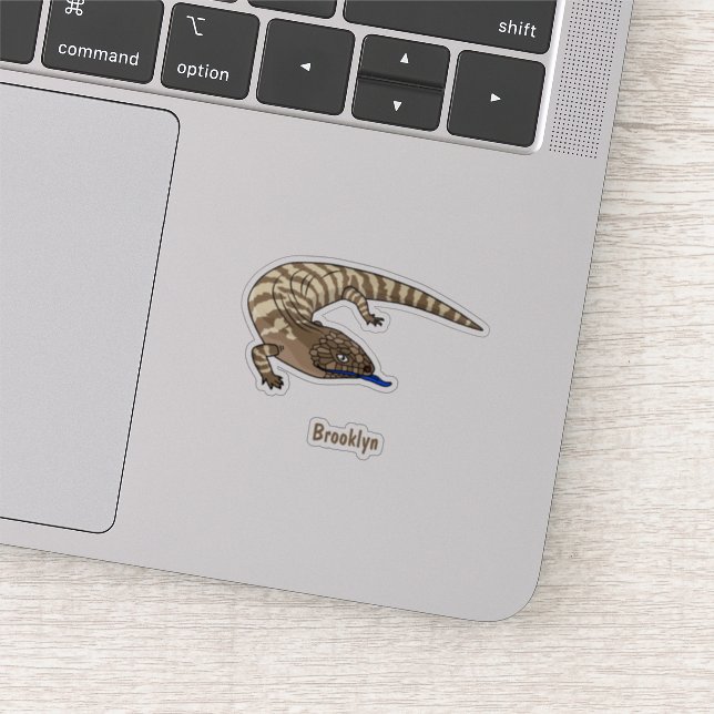 Pegatina Personalizado del reptil de lagarto de lengua azul (Detalle)