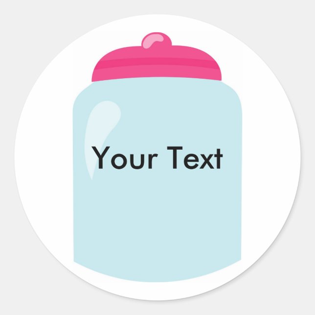 Pegatina personalizado del tarro del caramelo (Anverso)