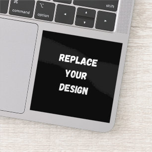 Pegatina Personalizado Diseño negro Añadir foto o texto