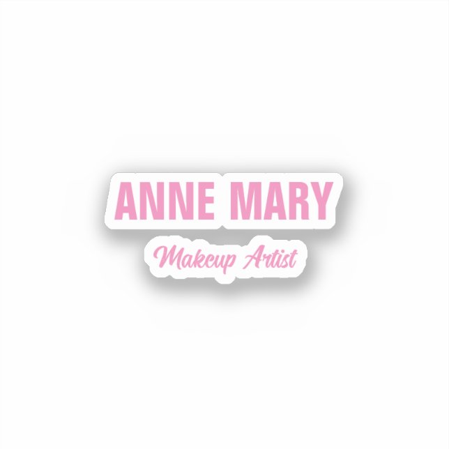 Pegatina Personalizado empresarial de artistas de maquillaj (Anverso)