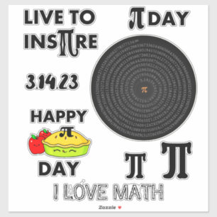 Pegatina Personalizado en vivo a InsPIre PI Day Teacher SET
