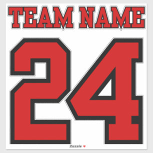 Pegatina Personalizado Equipo Jersey Tema Equipo Espíritu