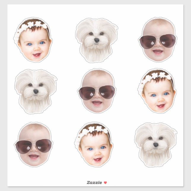 Pegatina Personalizado Face boda bachlerotte graduación 30 (Hoja)