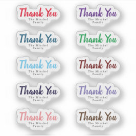 Pegatina Personalizado Familia Navidades de texto Gracias r