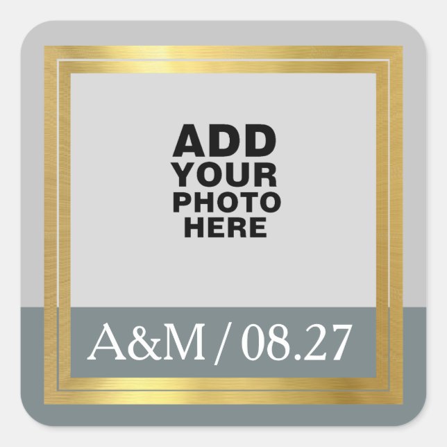 pegatina personalizado. foto con los nombres de la (Anverso)