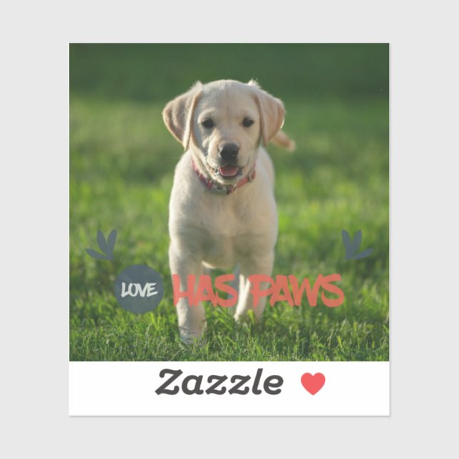 Pegatina Personalizado foto de su mascota (Hoja)