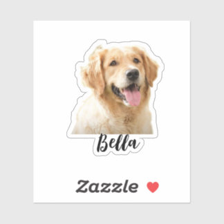 Pegatina Personalizado foto de su mascota con nombre