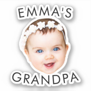Pegatina Personalizado Foto Face Mamá Abuela Abuela Cumplea