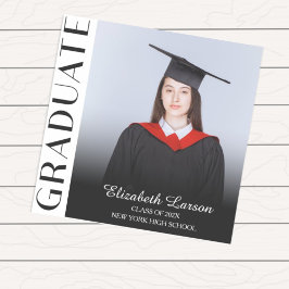 Pegatina Personalizado Foto Moderno Elegante Graduación Sen