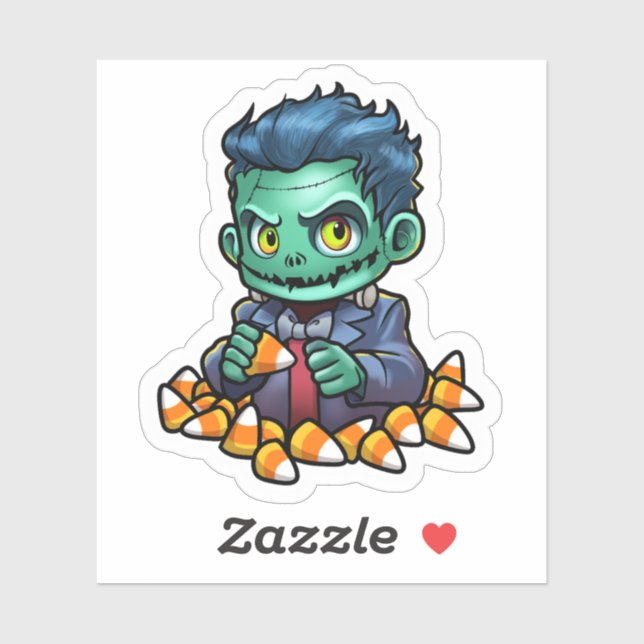Pegatina Personalizado Frankenstein de Halloween (Hoja)