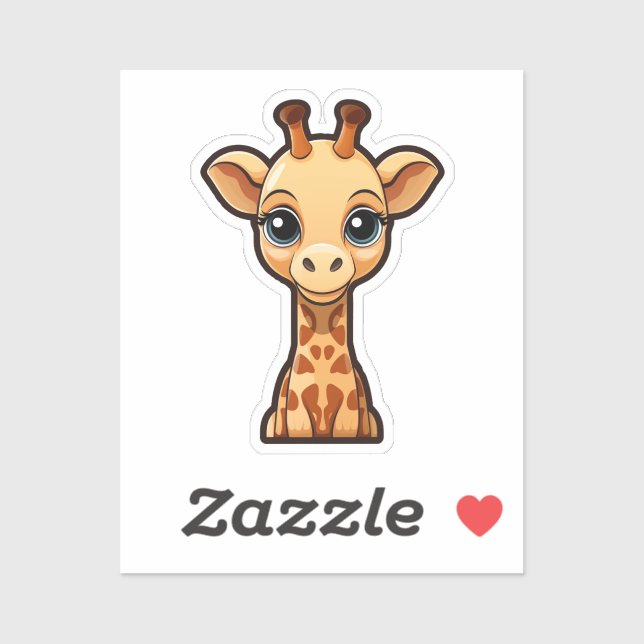 Pegatina Personalizado giraffe (Hoja)