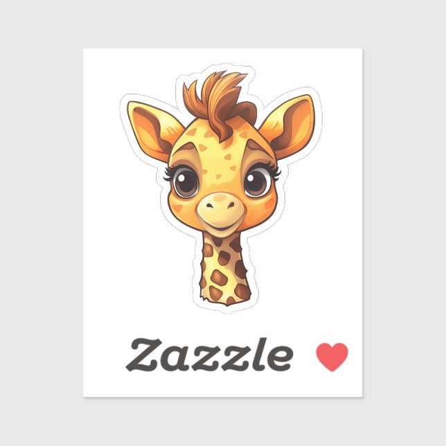 Pegatina Personalizado giraffe (Hoja)