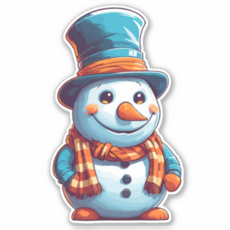 Pegatina Personalizado gracioso Snowman