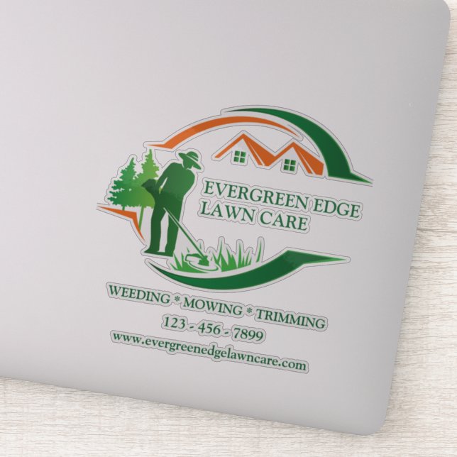 Pegatina Personalizado Green Lawn Care Vinyl (Detalle)