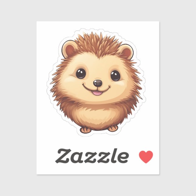 Pegatina Personalizado hedgehog (Hoja)