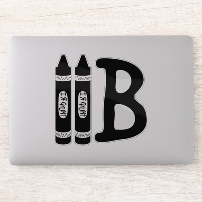 Pegatina personalizado "I R GRUNT" Cut Vinyl (Ordenador)