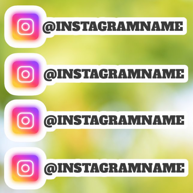 Pegatina Personalizado Instagram Social Media Handle Name P (Subido por el creador)