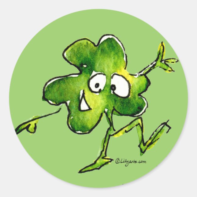 Pegatina Personalizado irlandés Shamrock n Roll 01 (Anverso)