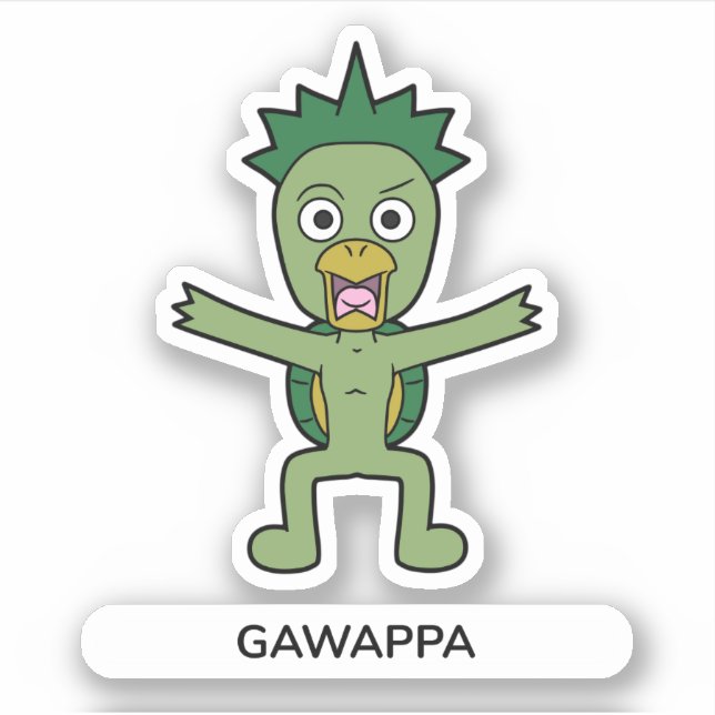 Pegatina Personalizado japonés Yokai Gawappa (Anverso)