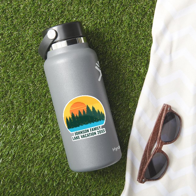 Pegatina Personalizado Lake House Vacaciones familiares Kee (HydroFlask Insitu)