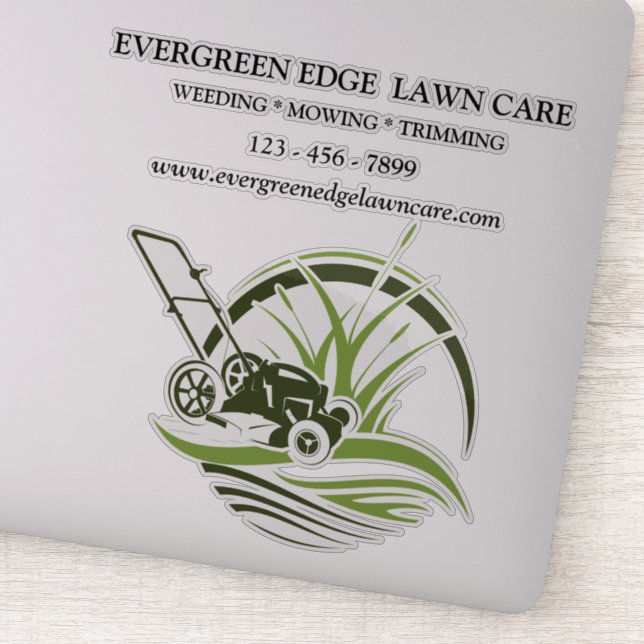 Pegatina Personalizado Lawn Care Vinyl (Detalle)