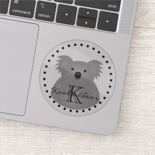 Pegatina Personalizado lindo Australia Koala Oso Monograma