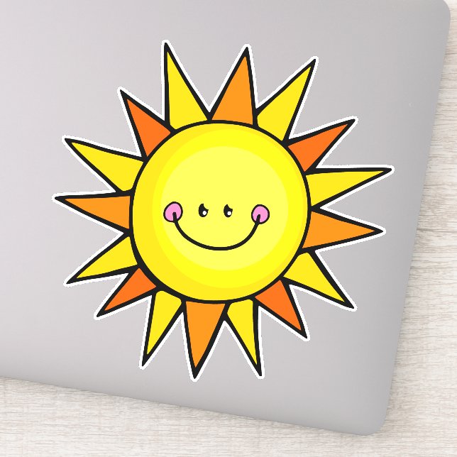 Pegatina Personalizado lindo Feliz verano sonriente sonrien (Detalle)