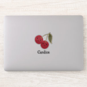 Pegatina Personalizado lindo sonriendo cerezas Kawaii