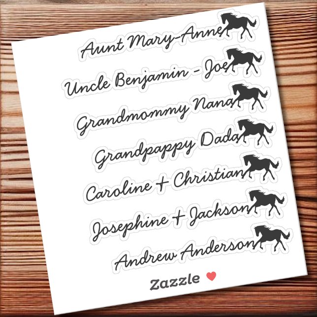 Pegatina Personalizado Lista de invitados 7 Nombres Caligra (Subido por el creador)