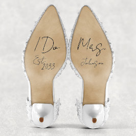 Pegatina Personalizado Lo Hago Sra. Bride Boda Shoes Decal