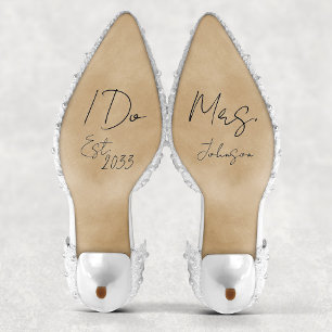Pegatina Personalizado Lo Hago Sra. Bride Boda Shoes Decal