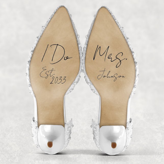 Pegatina Personalizado Lo Hago Sra. Bride Boda Shoes Decal  (Custom I Do Mrs Bride Wedding Shoes Decal Vinyl
)