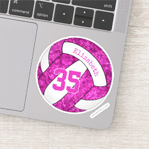 Pegatina personalizado magenta rosa lindo giratorio calient