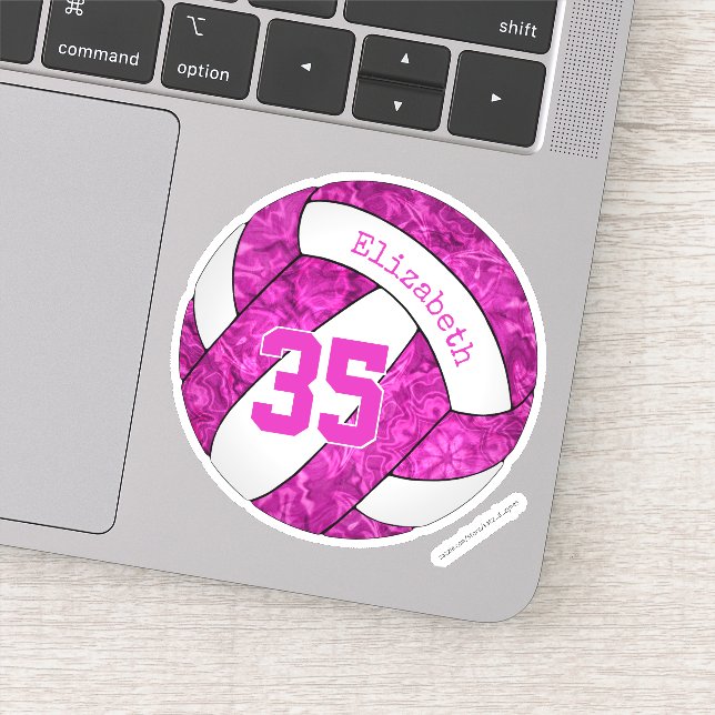 Pegatina personalizado magenta rosa lindo giratorio calient (Detalle)