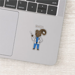 Pegatina Personalizado médica ilustracion de ovino de Bigho